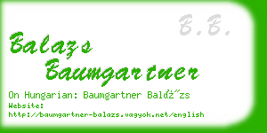 balazs baumgartner business card